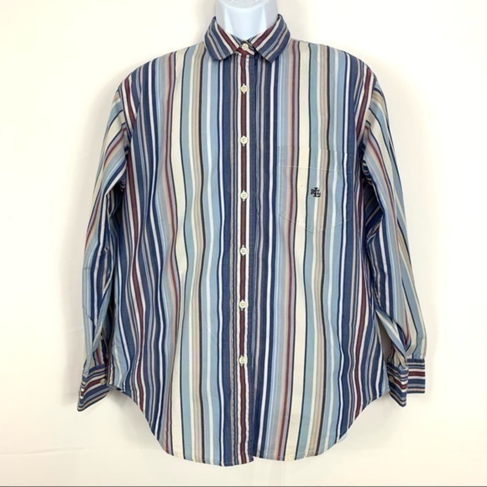 Ralph Lauren Men’s shirt striped Colored Sz 12